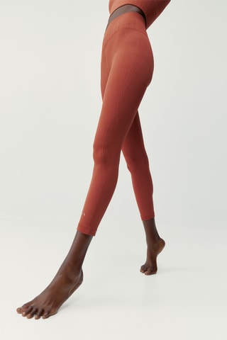 Leggings 7/8 de cintura alta Annapurna - Vermelho-tijolo