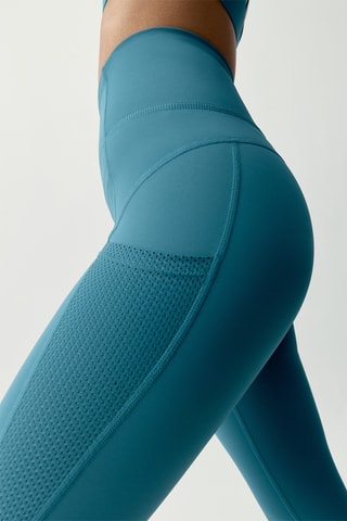 Leggings cintura subida Asha - Azul-pato