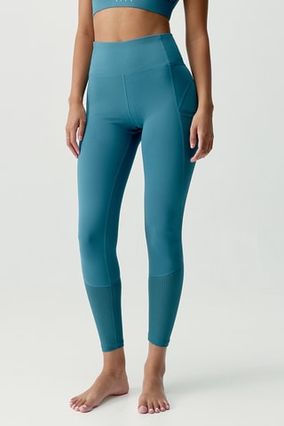 Leggings cintura subida Asha - Azul-pato