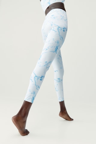 Leggings Helio - Branco e azul-celeste 