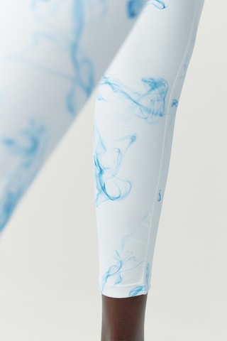 Leggings Helio - Branco e azul-celeste 