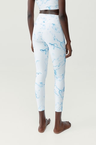 Leggings Helio - Branco e azul-celeste 