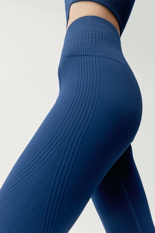 Leggings de cintura alta Kamay - Azul-petróleo
