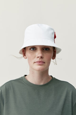 Chapéu à pescador Sun - Branco e coral