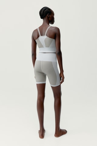 Calções ciclista Malia - Cinzento-claro e castanho-claro