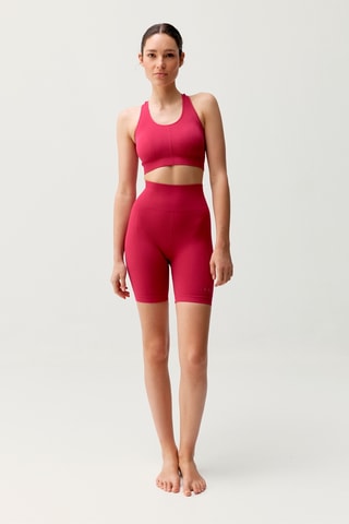 Calções ciclista de cintura alta Soma - Bordô