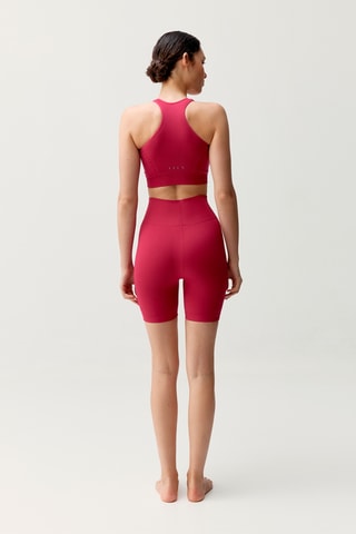 Calções ciclista de cintura alta Soma - Bordô