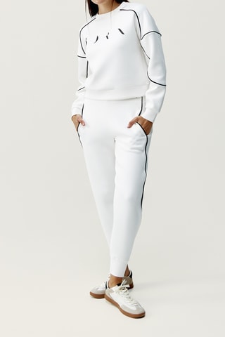 Sweat Agda - Branco e preto