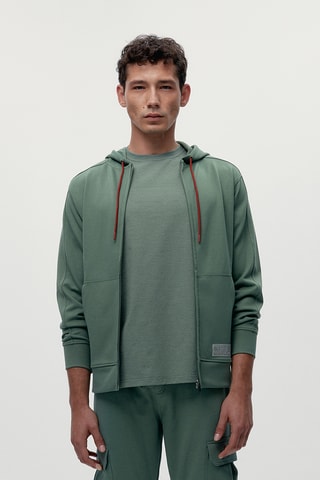 Sweat com capuz Biafra - Caqui