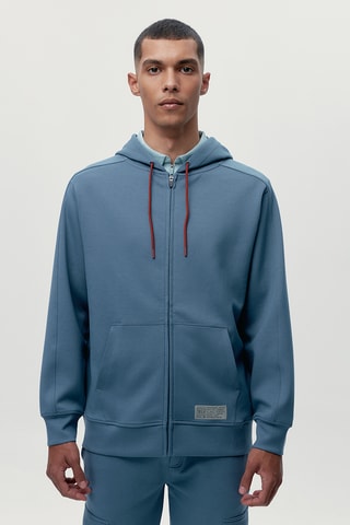 Sweat com capuz Biafra - Azul-pato