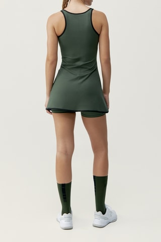 Vestido de padel-ténis push-up Laver - Verde-escuro e preto