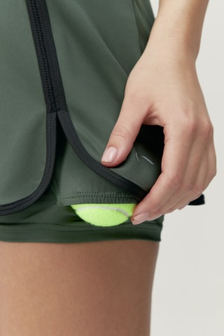 Vestido de padel-ténis push-up Laver - Verde-escuro e preto