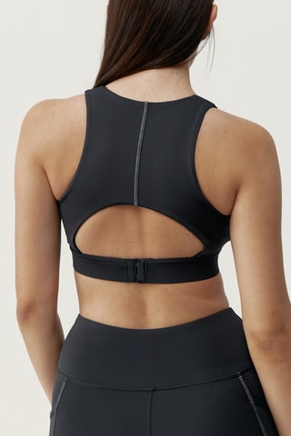 Soutien desportivo push-up Carole - Preto e branco