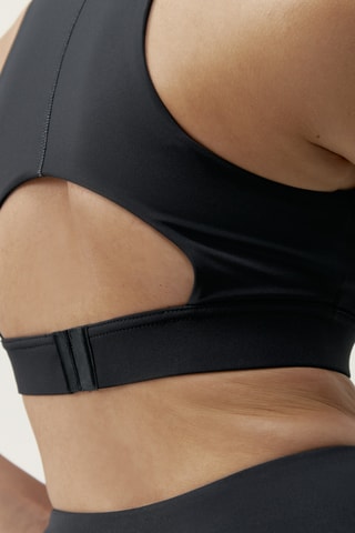 Soutien desportivo push-up Carole - Preto e branco