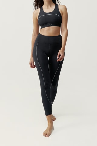Soutien desportivo push-up Carole - Preto e branco