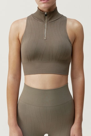 Crop-top push-up Dandara - Castanho