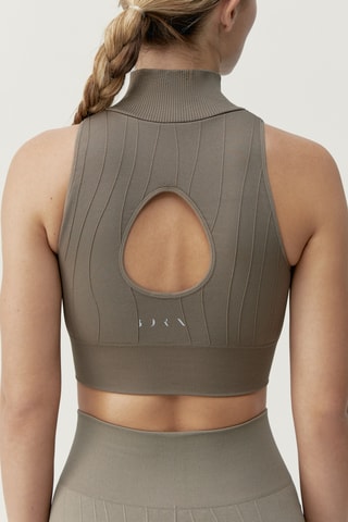 Crop-top push-up Dandara - Castanho