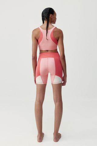 Soutien desportivo push-up Darana - Rosa e branco