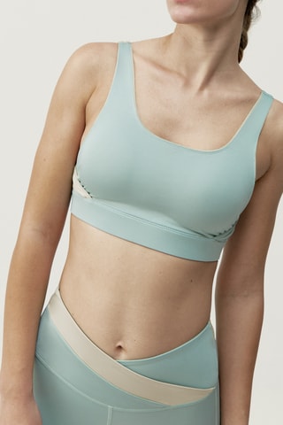 Soutien desportivo reversível push-up Duo - Verde-água