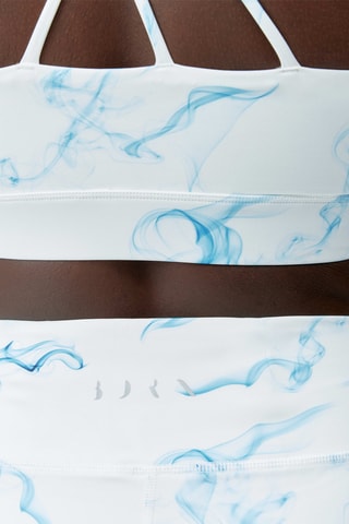 Soutien desportivo push-up Helio - Branco e azul-celeste