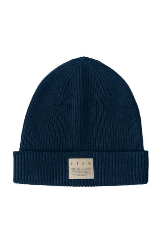 Gorro em lã mérino Rusky - Azul-marinho