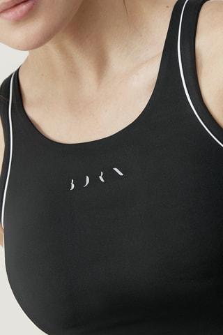 Soutien desportivo push-up Indra - Preto e branco