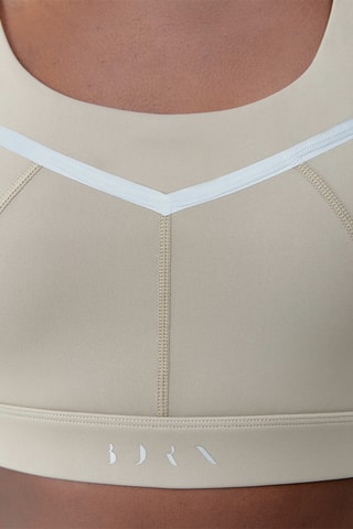 Soutien desportivo push-up Luna - Cru e branco