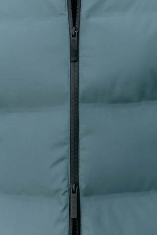 Blusão comprido com capuz Coat - Azul-petróleo