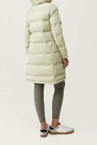 Blusão comprido com capuz Coat - Bege