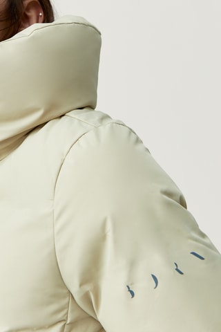 Blusão comprido com capuz Coat - Bege