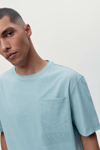 T-shirt Suez - Azul-celeste