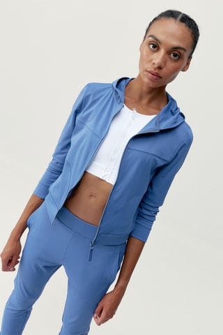 Casaco com capuz Nova - Azul-claro