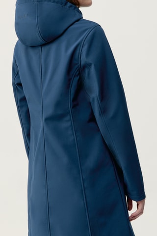 Parca com capuz Trench - Azul-pato