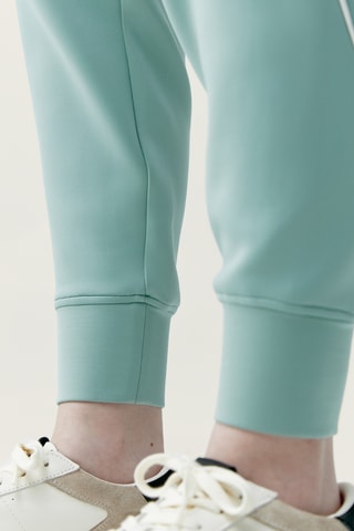 Calças amplas de cintura alta Agda - Verde-água