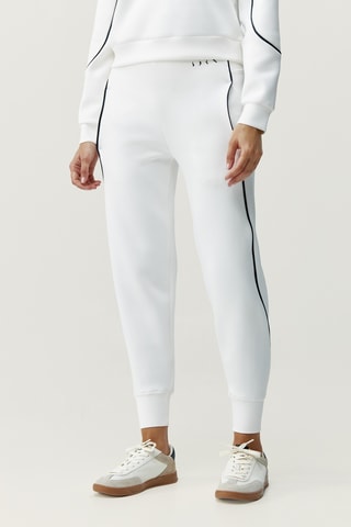 Calças amplas de cintura alta Agda - Cru