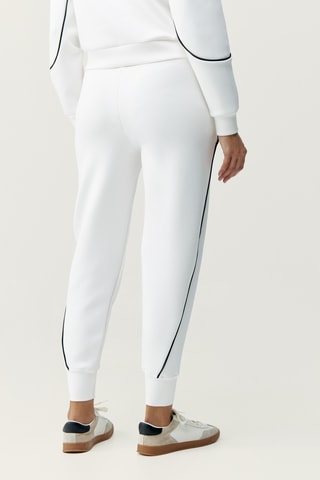 Calças amplas de cintura alta Agda - Cru