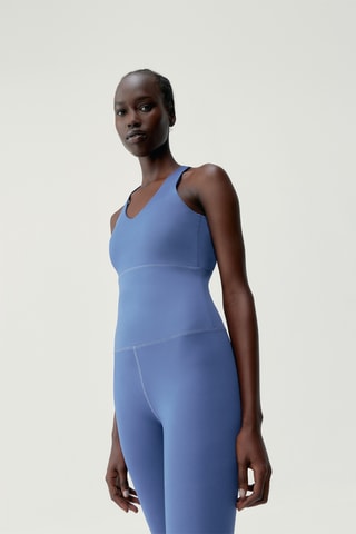 Macacão 7/8 push-up Bimba - Azul-cobalto