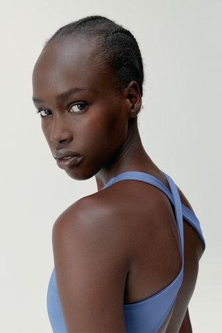 Macacão 7/8 push-up Bimba - Azul-cobalto