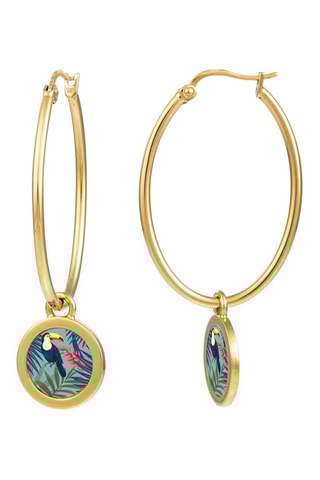 Creolen Goudkleurig en Blauw