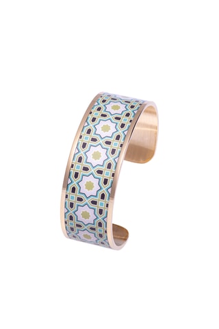 Armband - wit en turquoise