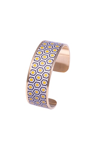 Armband - geel en lichtpaars