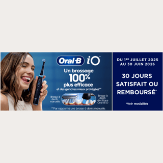 2 brosses à dents électriques iO Series 2 - 3 niveaux d’intensité de brossage