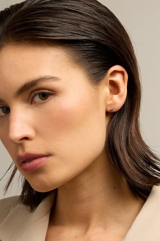 Brincos - Ouro branco 18 quilates