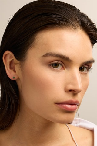 Orecchini - Oro giallo 18 kt e smeraldo