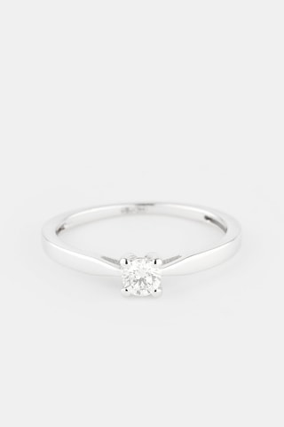 Solitario - Oro bianco e diamante