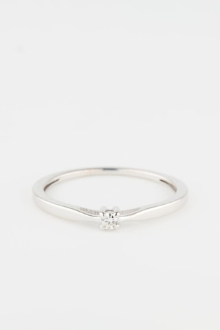 Solitario - Oro bianco e diamante