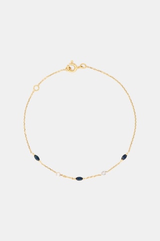 Pulseira - Ouro amarelo 18 quilates, safiras e diamantes