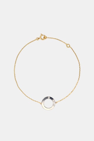Pulseira - Ouro amarelo 18 quilates, Ouro branco 18 quilates e diamantes