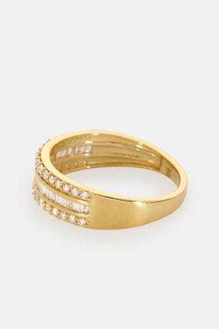 Anello - Oro giallo 18 kt e diamanti