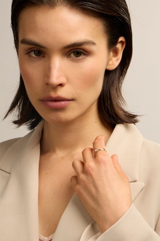 Anello - Oro giallo 18 kt e diamanti